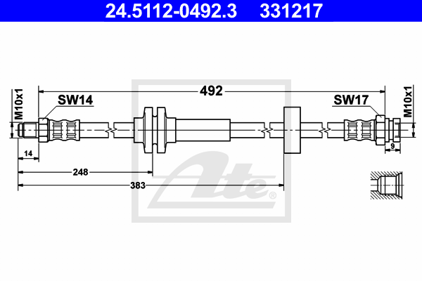 ATE 24.5112-0492.3 fékcső