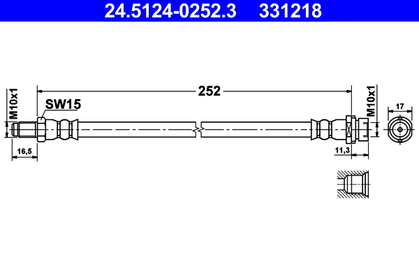 ATE 24.5124-0252.3 Bremsschlauch
