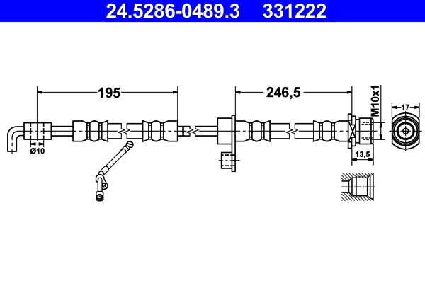 ATE 24.5286-0489.3 Bremsschlauch