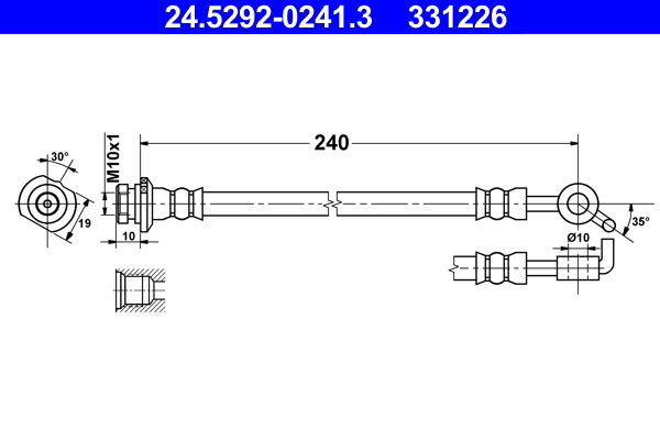 ATE 24.5292-0241.3 Bremsschlauch