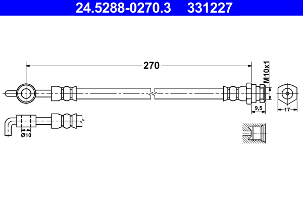 ATE 24.5288-0270.3 Bremsschlauch