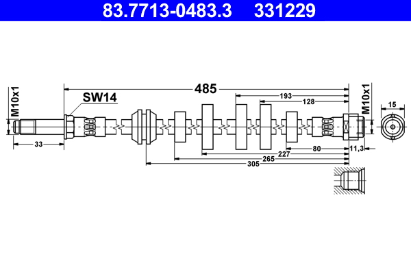 ATE 83.7713-0483.3 Bremsschlauch