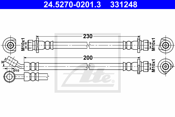 ATE 24.5270-0201.3 Flessibile del freno