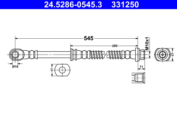 ATE 24.5286-0545.3 Bremsschlauch