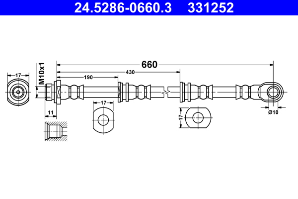 ATE 24.5286-0660.3 Bremsschlauch