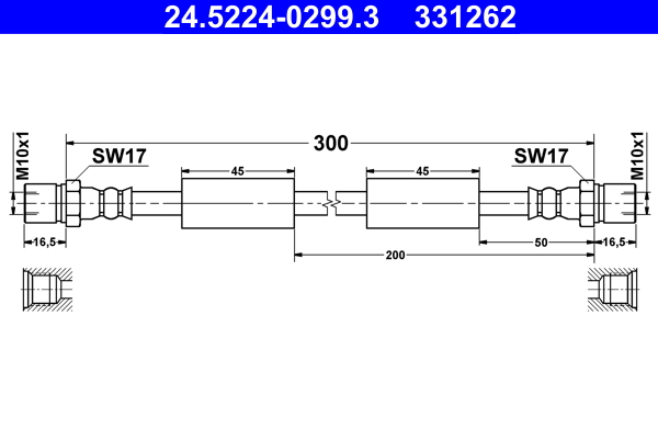 ATE 24.5224-0299.3 Bremsschlauch