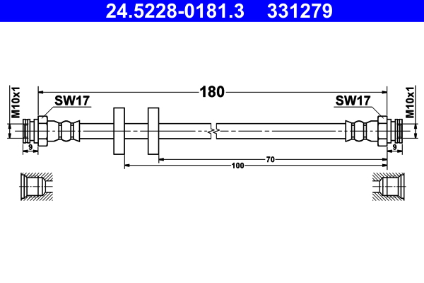 ATE 24.5228-0181.3 Bremsschlauch