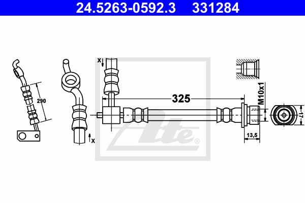 ATE 24.5263-0592.3 Flessibile del freno-Flessibile del freno-Ricambi Euro