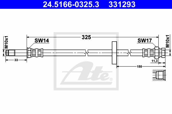 ATE 24.5166-0325.3 Brzdová...