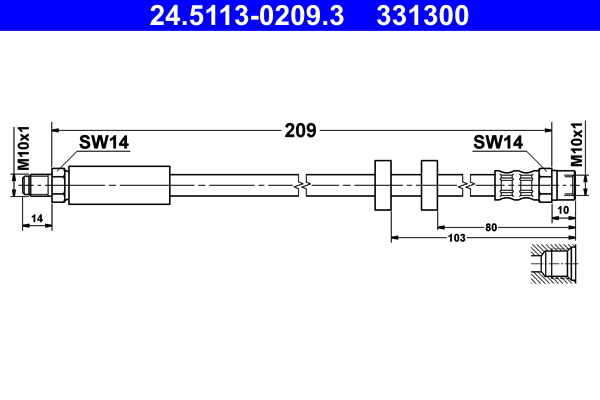 ATE 24.5113-0209.3 Bremsschlauch