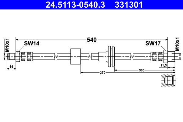 ATE 24.5113-0540.3 Bremsschlauch