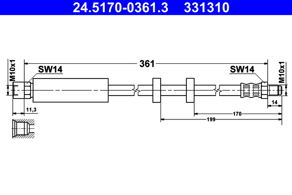 ATE 24.5170-0361.3 Bremsschlauch