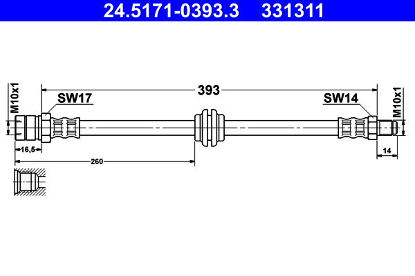 ATE 24.5171-0393.3 Bremsschlauch