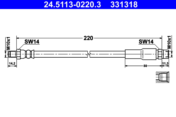 ATE 24.5113-0220.3 Bremsschlauch
