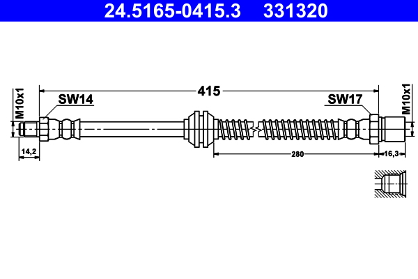 ATE 24.5165-0415.3 Bremsschlauch