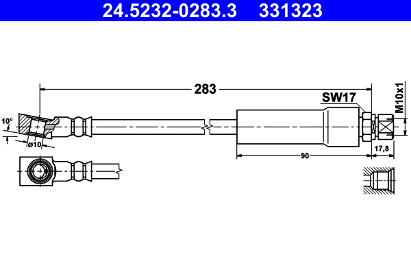 ATE 24.5232-0283.3 Bremsschlauch