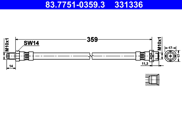 ATE 83.7751-0359.3 Bremsschlauch