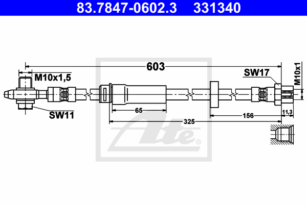 ATE 83.7847-0602.3 fékcső