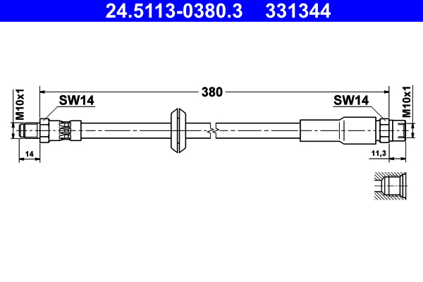 ATE 24.5113-0380.3 Bremsschlauch