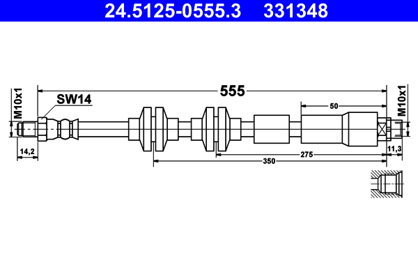 ATE 24.5125-0555.3 Bremsschlauch