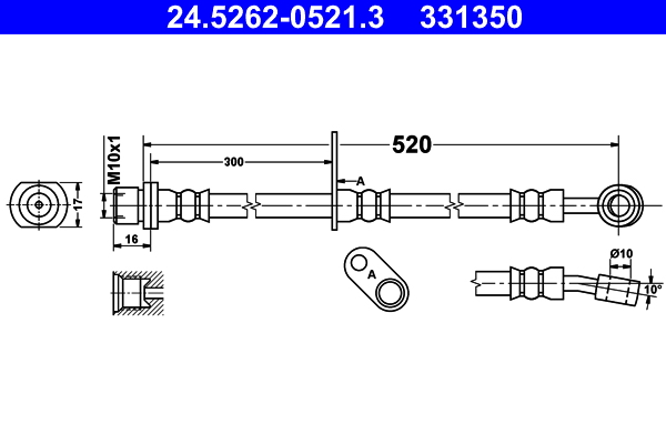 ATE 24.5262-0521.3 Bremsschlauch