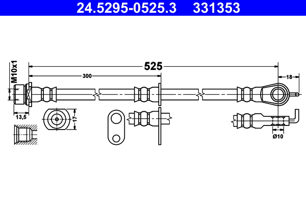 ATE 24.5295-0525.3 Bremsschlauch