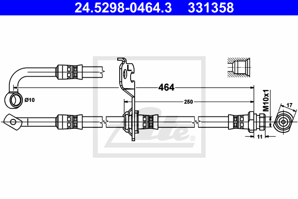 ATE 24.5298-0464.3 Flessibile del freno