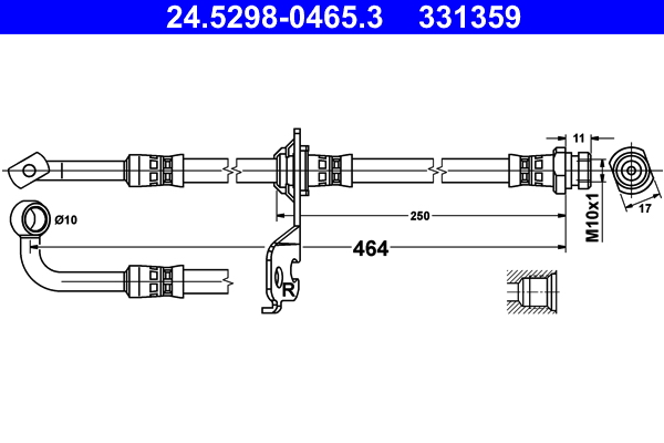 ATE 24.5298-0465.3 Bremsschlauch
