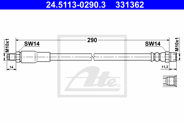 ATE 24.5113-0290.3 Brzdová...