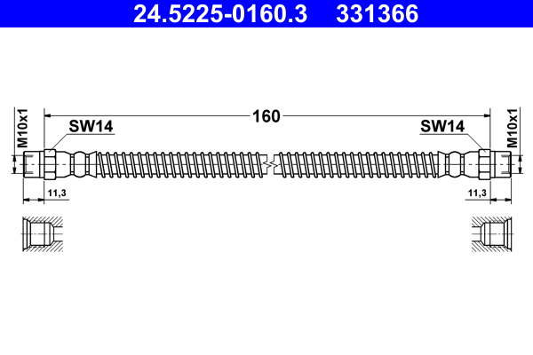 ATE 24.5225-0160.3 Bremsschlauch