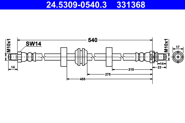 ATE 24.5309-0540.3 Bremsschlauch