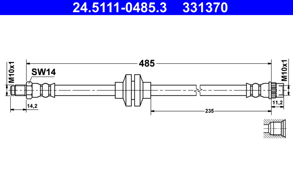 ATE 24.5111-0485.3 Bremsschlauch