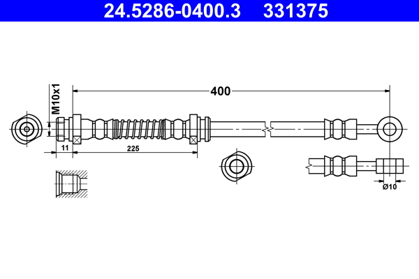 ATE 24.5286-0400.3 Bremsschlauch