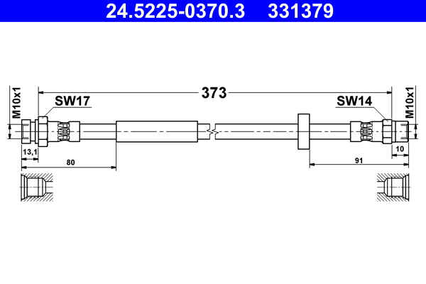 ATE 24.5225-0370.3 Bremsschlauch
