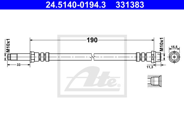 ATE 24.5140-0194.3 fékcső