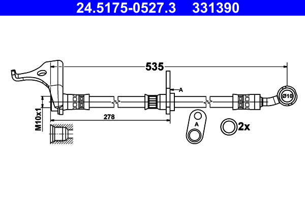 ATE 24.5175-0527.3 Bremsschlauch
