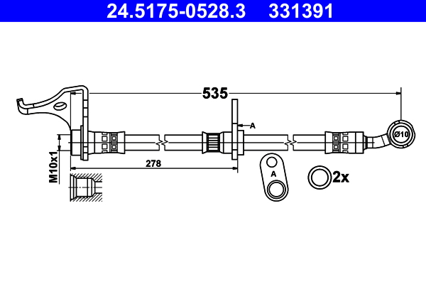 ATE 24.5175-0528.3 Bremsschlauch