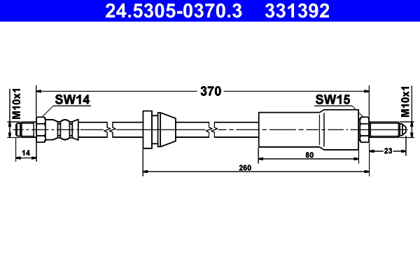ATE 24.5305-0370.3 Bremsschlauch
