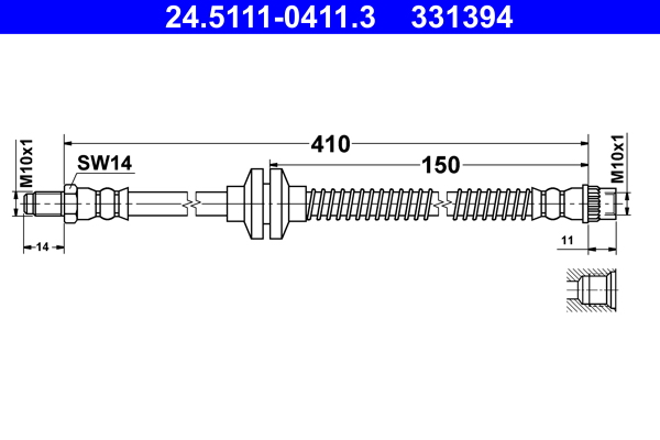 ATE 24.5111-0411.3 Bremsschlauch