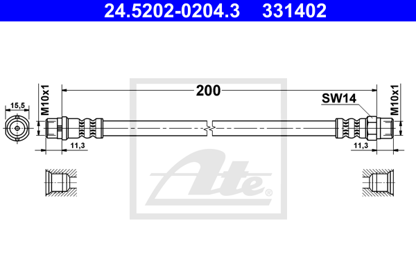 ATE 24.5202-0204.3 Brzdová...