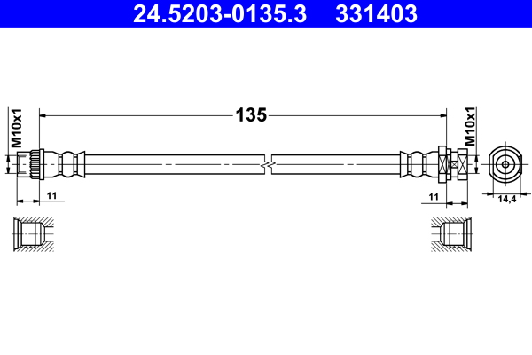 ATE 24.5203-0135.3 Bremsschlauch