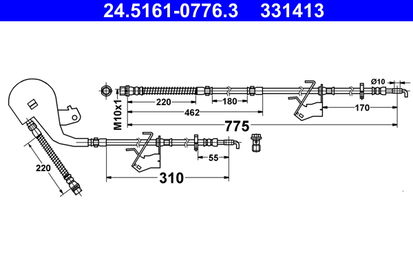 ATE 24.5161-0776.3 Bremsschlauch