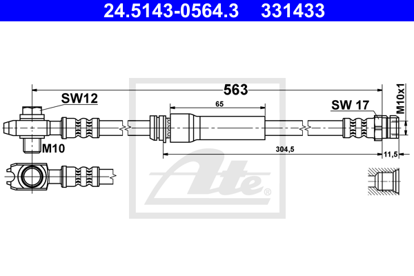 ATE 24.5143-0564.3 Brzdová...