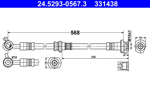 ATE 24.5293-0567.3 Bremsschlauch