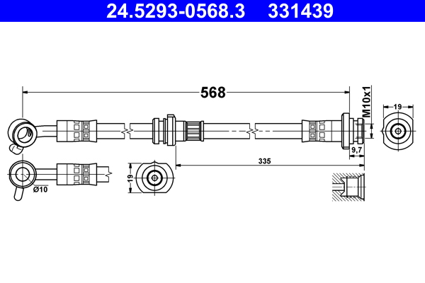 ATE 24.5293-0568.3 Bremsschlauch
