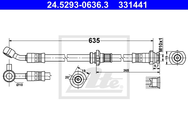 ATE 24.5293-0636.3 Brzdová...