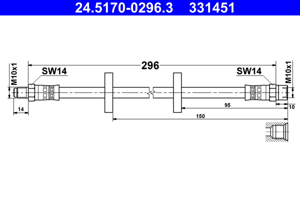 ATE 24.5170-0296.3 Bremsschlauch