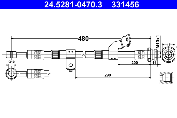 ATE 24.5281-0470.3 Bremsschlauch
