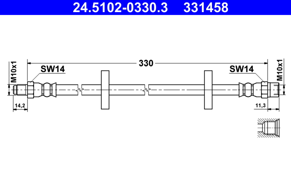 ATE 24.5102-0330.3 Bremsschlauch