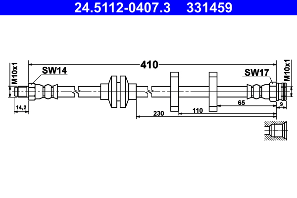 ATE 24.5112-0407.3 Bremsschlauch